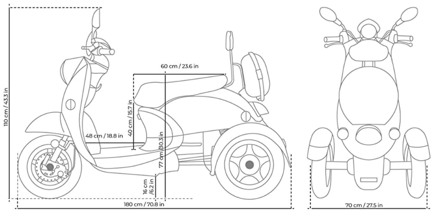 Scooter ZT63 stile Vintage - immagine 28